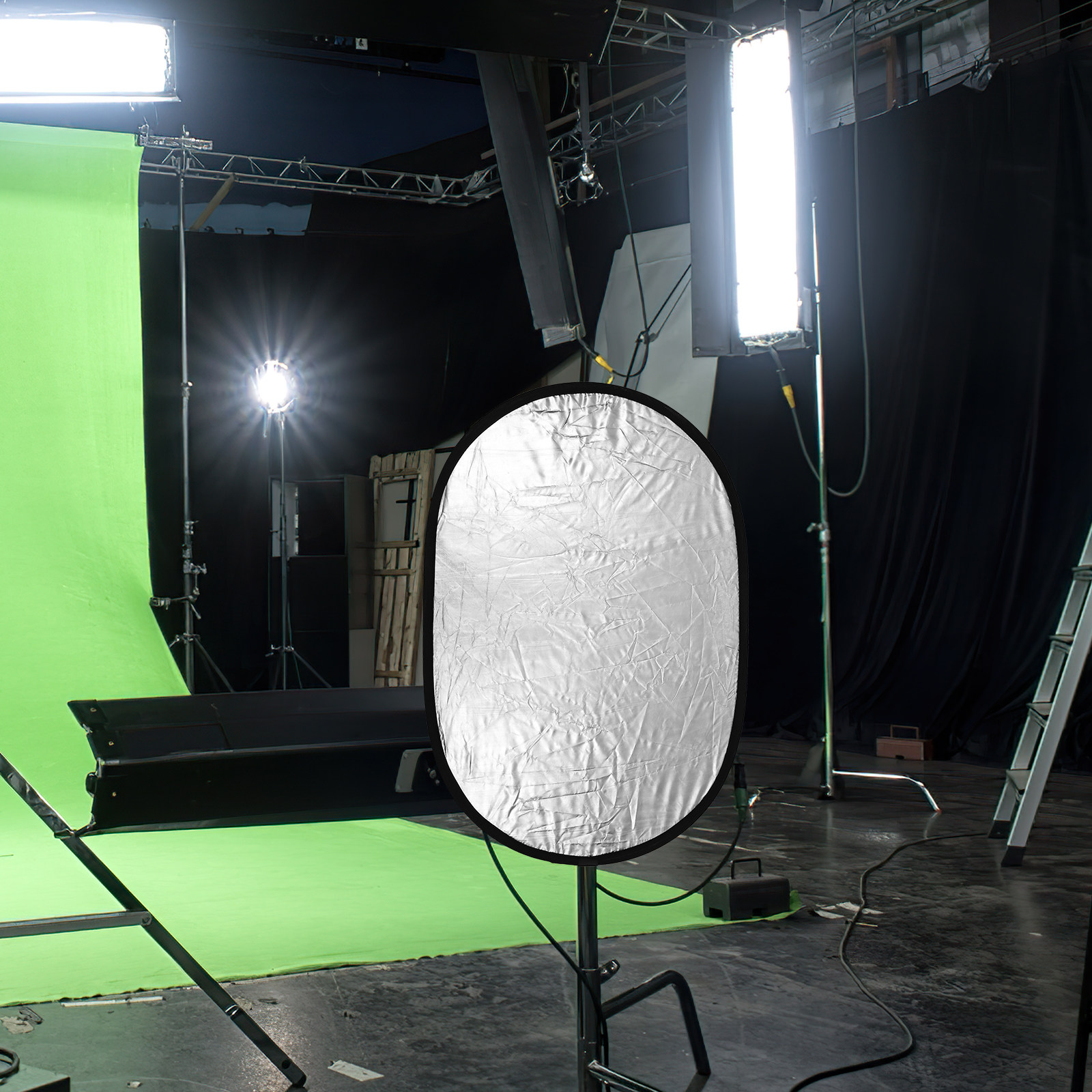 Photography Lighting Reflector - Portable Foldable Photography Reflector Oval 2-in-1