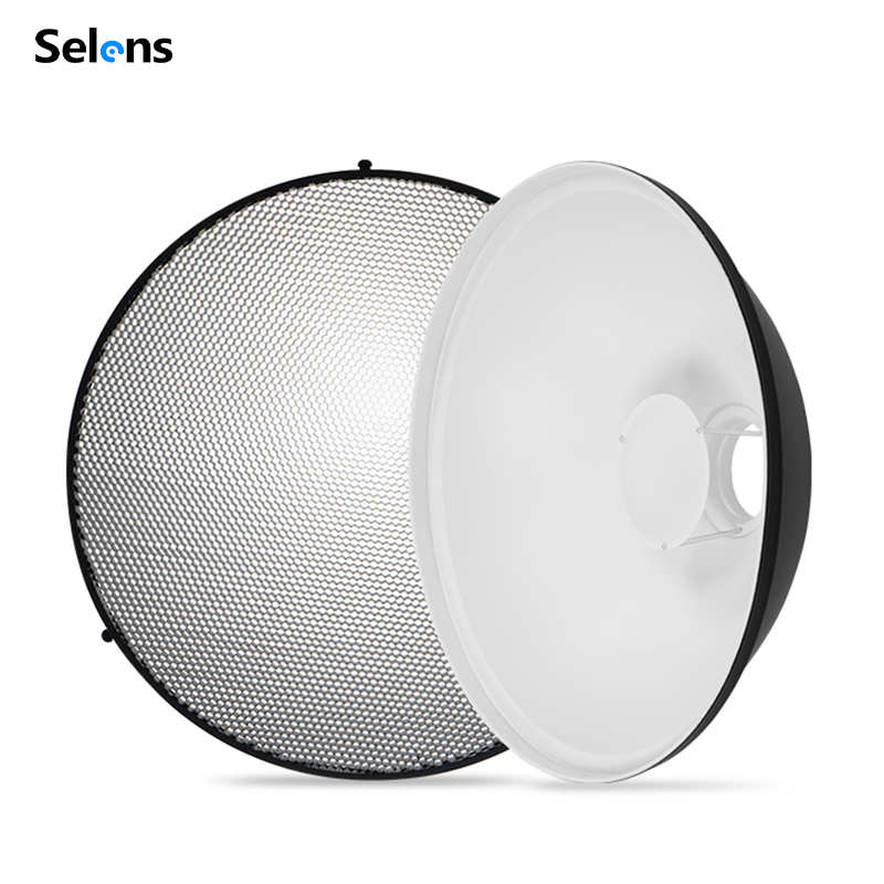 Photography Lighting Reflector - Selens 70cm Silver/White Interior Beauty Dish