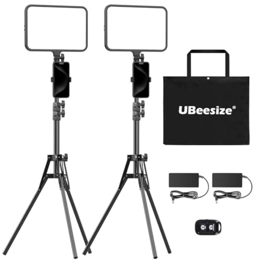 Photography Lighting For Studio - 2 Pack LED Video Light Kit,