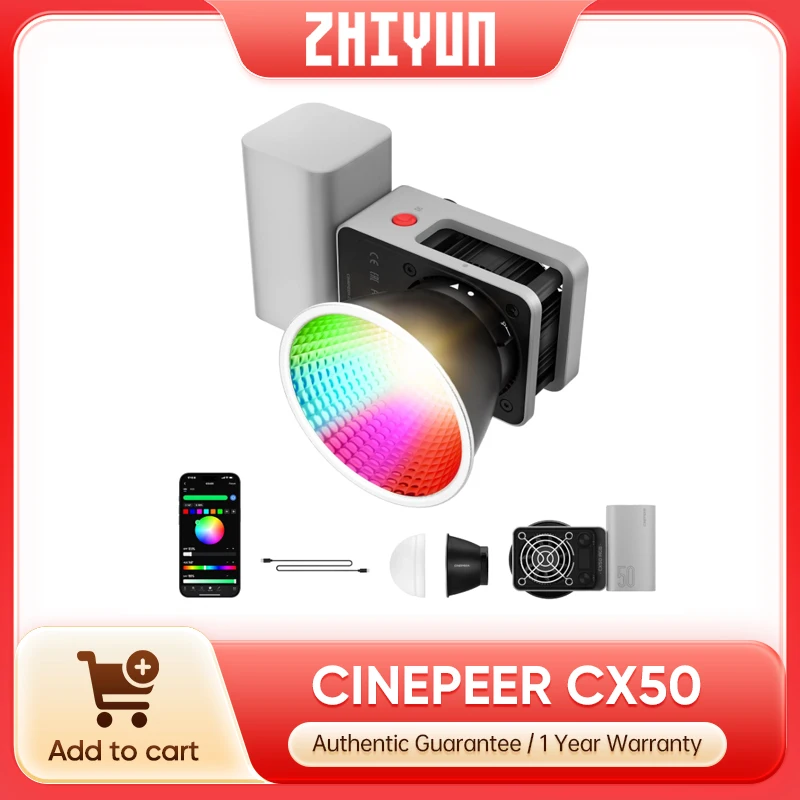 Zhiyun CINEPEER CX50 RGB Video - مراجعة Photography Lighting App وسعره