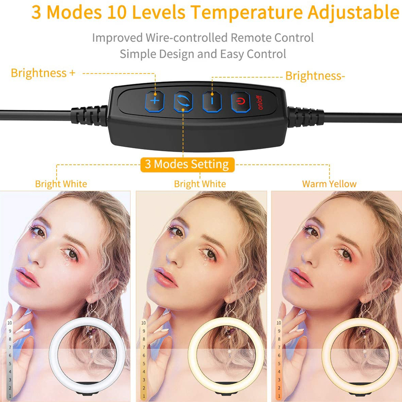 16/26/33cm Selfie Ring Light P - مراجعة Photography Lighting Stick وسعره
