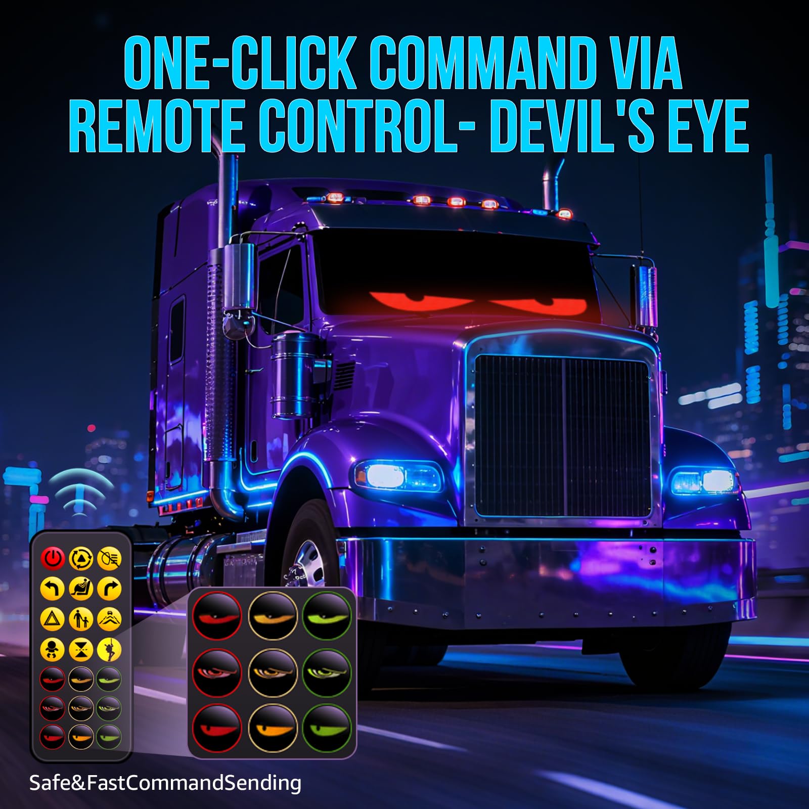 LED Car windshield Truck Eye R - مراجعة Video Light Panel Led وسعره
