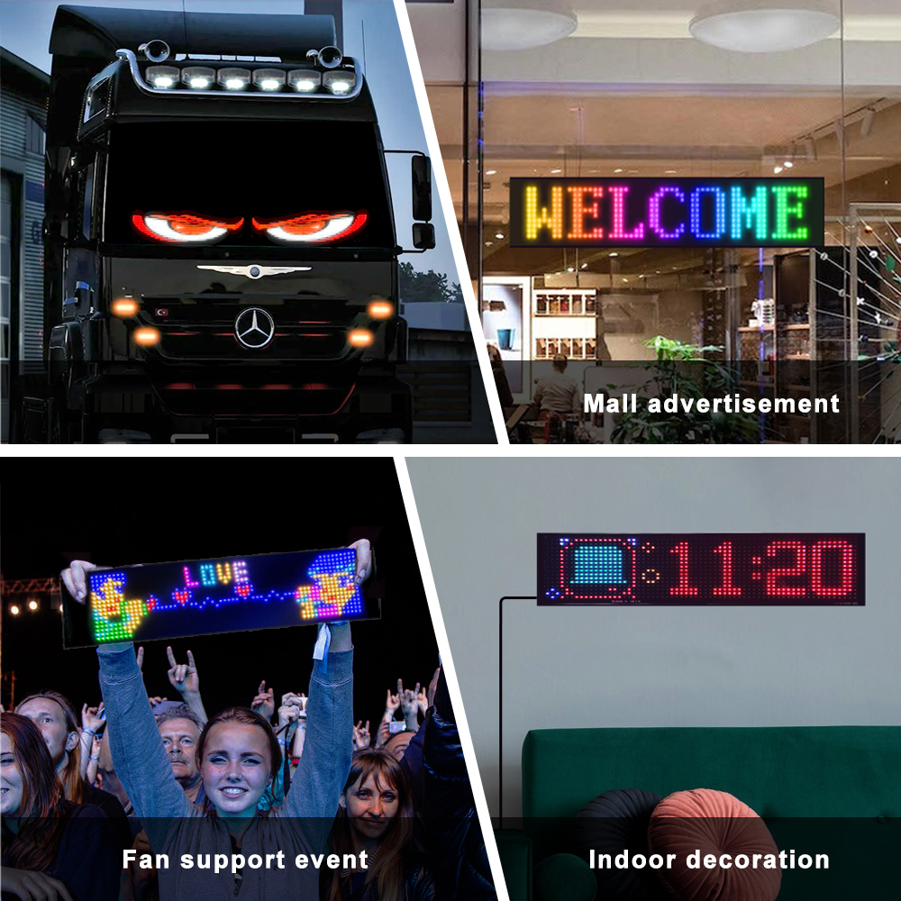 LED Car windshield Truck Eye R - مراجعة Video Light Panel Led وسعره