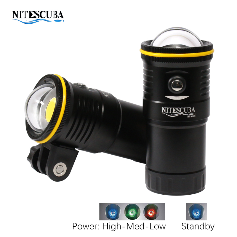 Nitescuba NSV60 LED Diving Vid - مراجعة Photography Lighting Angles وسعره