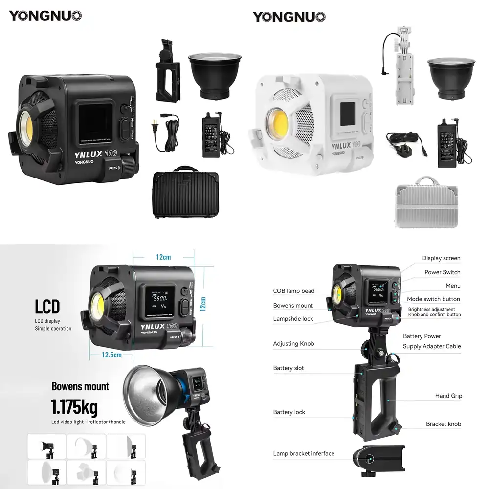 YONGNUO YNLUX100 100W 3200K-56 - مراجعة Photography Lighting For Studio وسعره
