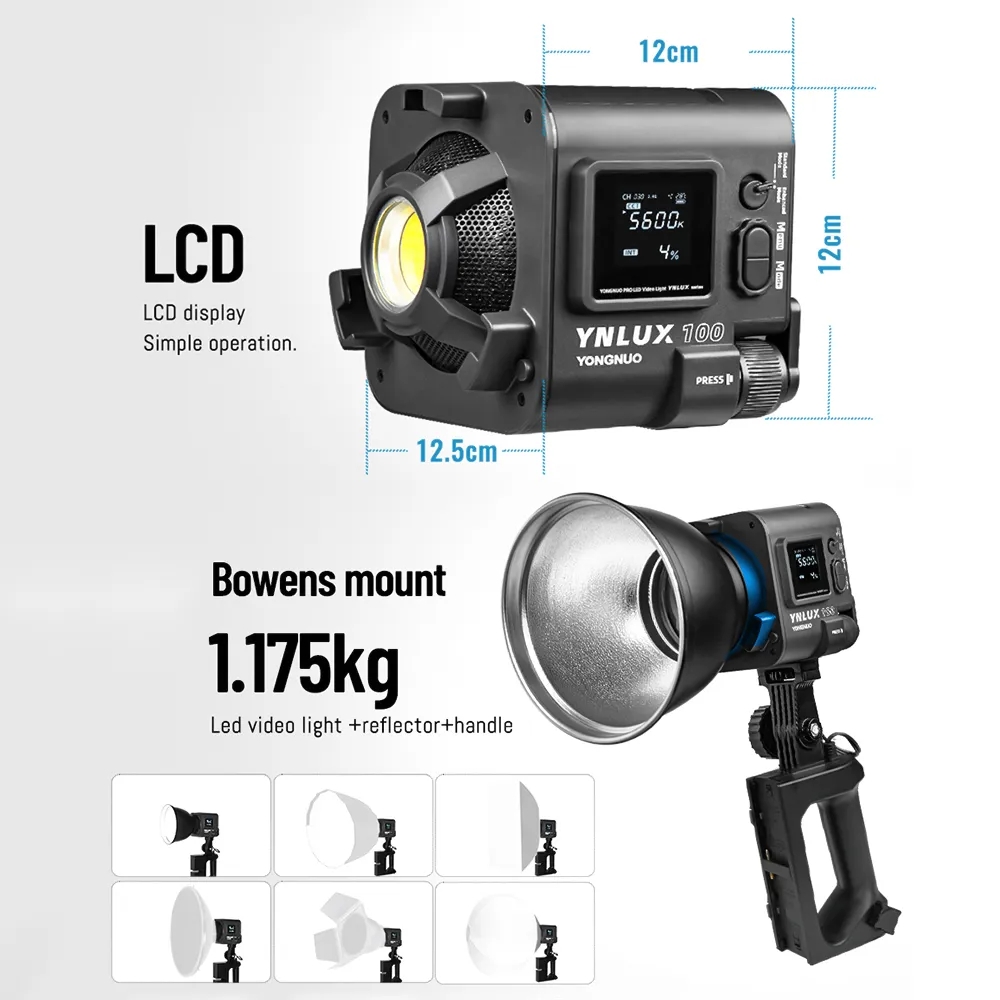 YONGNUO YNLUX100 100W 3200K-56 - مراجعة Photography Lighting For Studio وسعره
