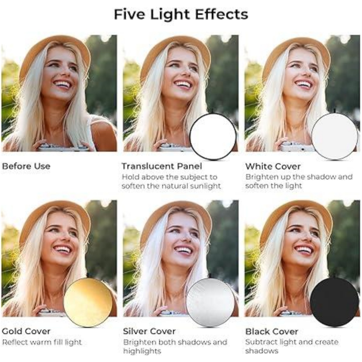 HUANYINGBJB Portable 5 in 1 Ph - مراجعة Photography Lighting Reflector وسعره