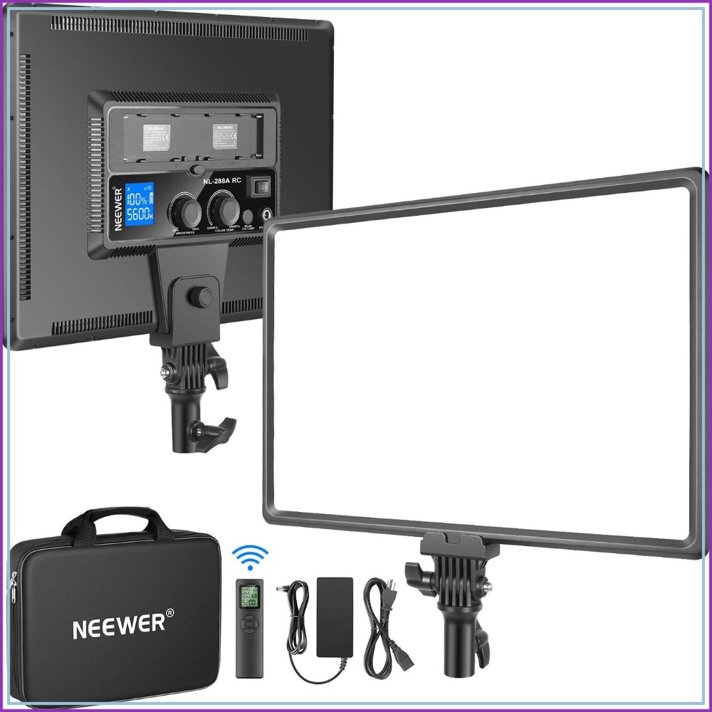 45W 4800Lux Dimmable Bi-Color  - مراجعة Video Light Panel Led وسعره