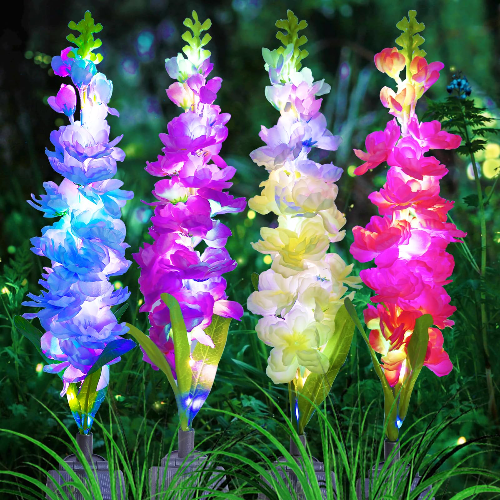 Solar Garden Lights, Solar Del - مراجعة Flower Photography Led Lighting Pack وسعره