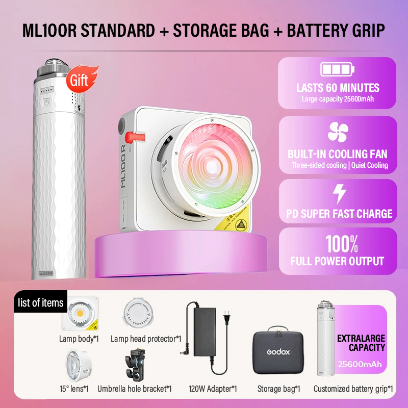 Godox ML100Bi/ML100R Bi-Color  - مراجعة Photography Lighting App وسعره