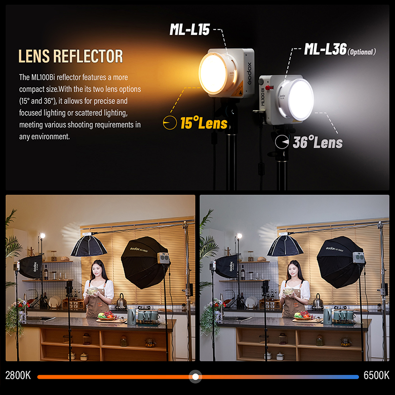 Godox ML100Bi/ML100R Bi-Color  - مراجعة Photography Lighting App وسعره
