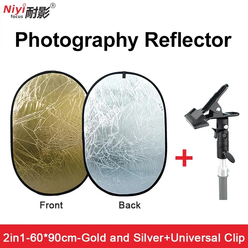 2in1 Round Portable Reflector  - مراجعة Photography Lighting Reflector وسعره