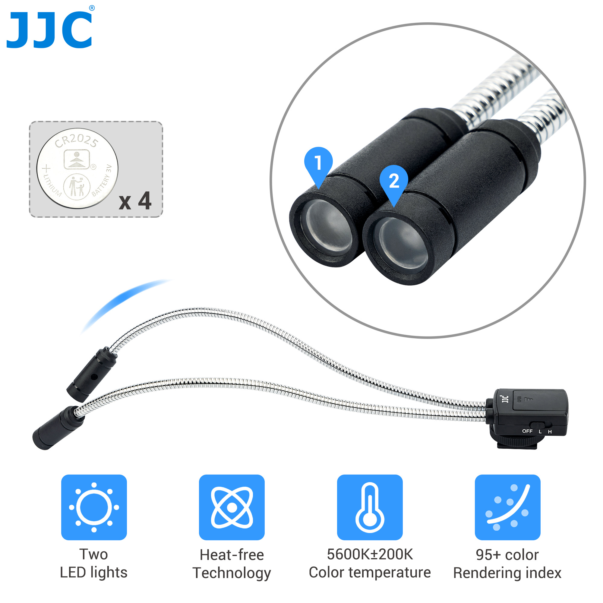 JJC LED Macro Arm Light Photo  - مراجعة Flower Photography Led Lighting Pack وسعره