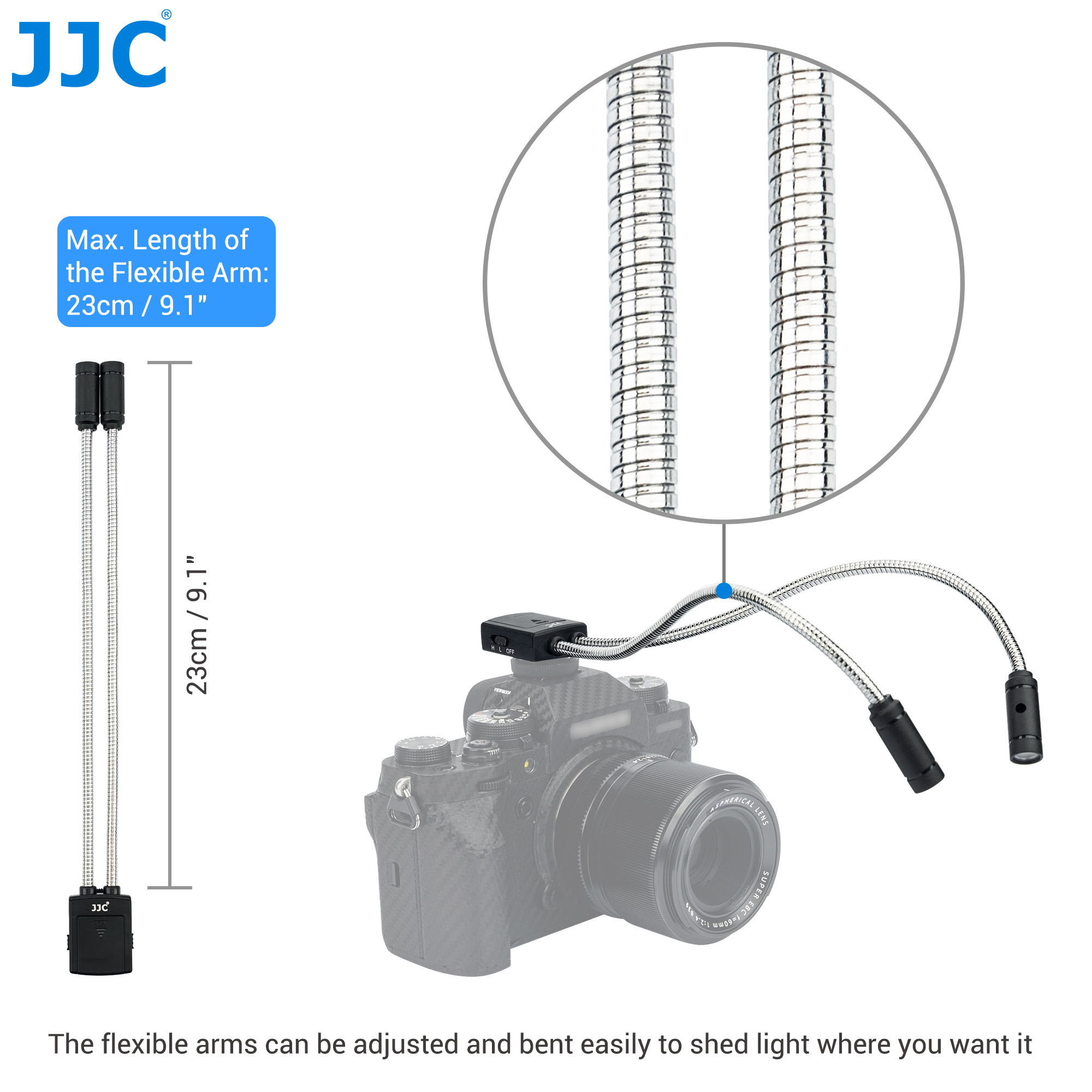 JJC LED Macro Arm Light Photo  - مراجعة Flower Photography Led Lighting Pack وسعره