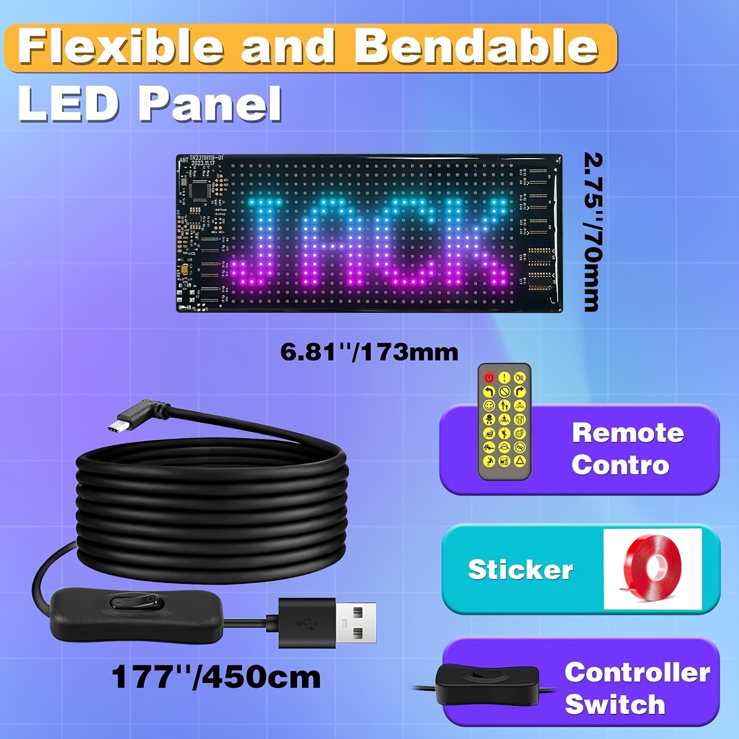 Smart Car LED Display Programm - مراجعة Video Light Panel Led وسعره