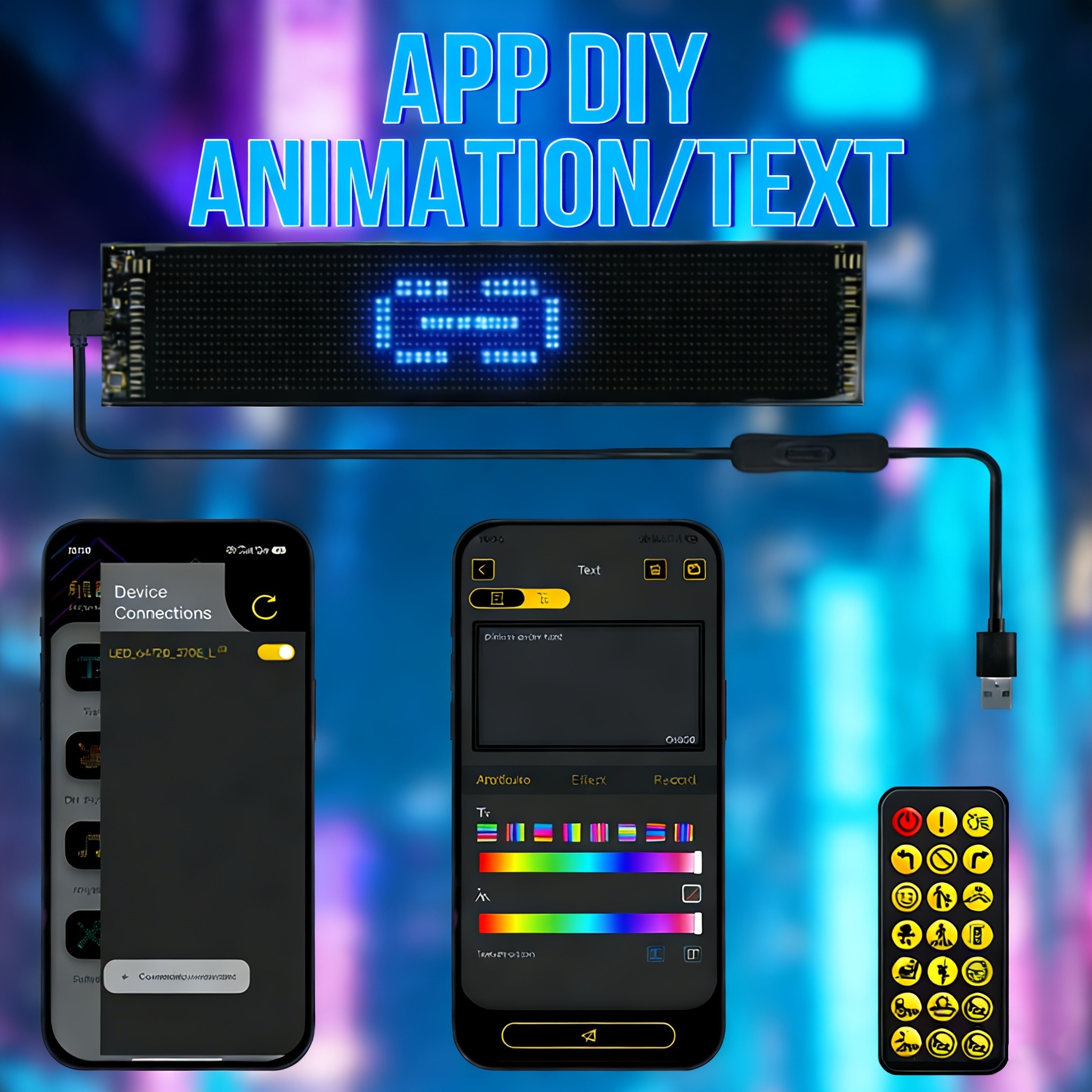 Smart Car LED Display Programm - مراجعة Video Light Panel Led وسعره