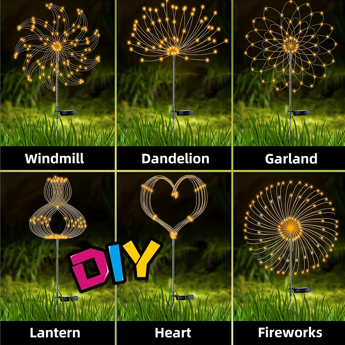1 Pack Solar Firework Lawn Lig - مراجعة Flower Photography Led Lighting Pack وسعره