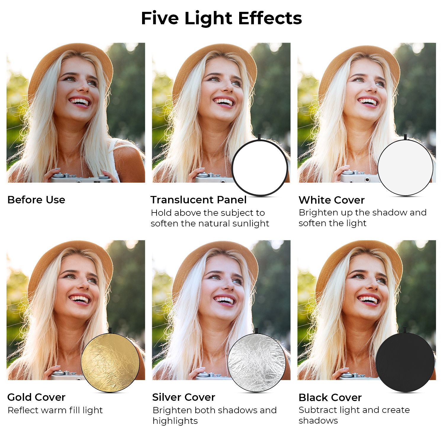 K&F CONCEPT 56/80/110cm 5-in-1 - مراجعة Photography Lighting Reflector وسعره