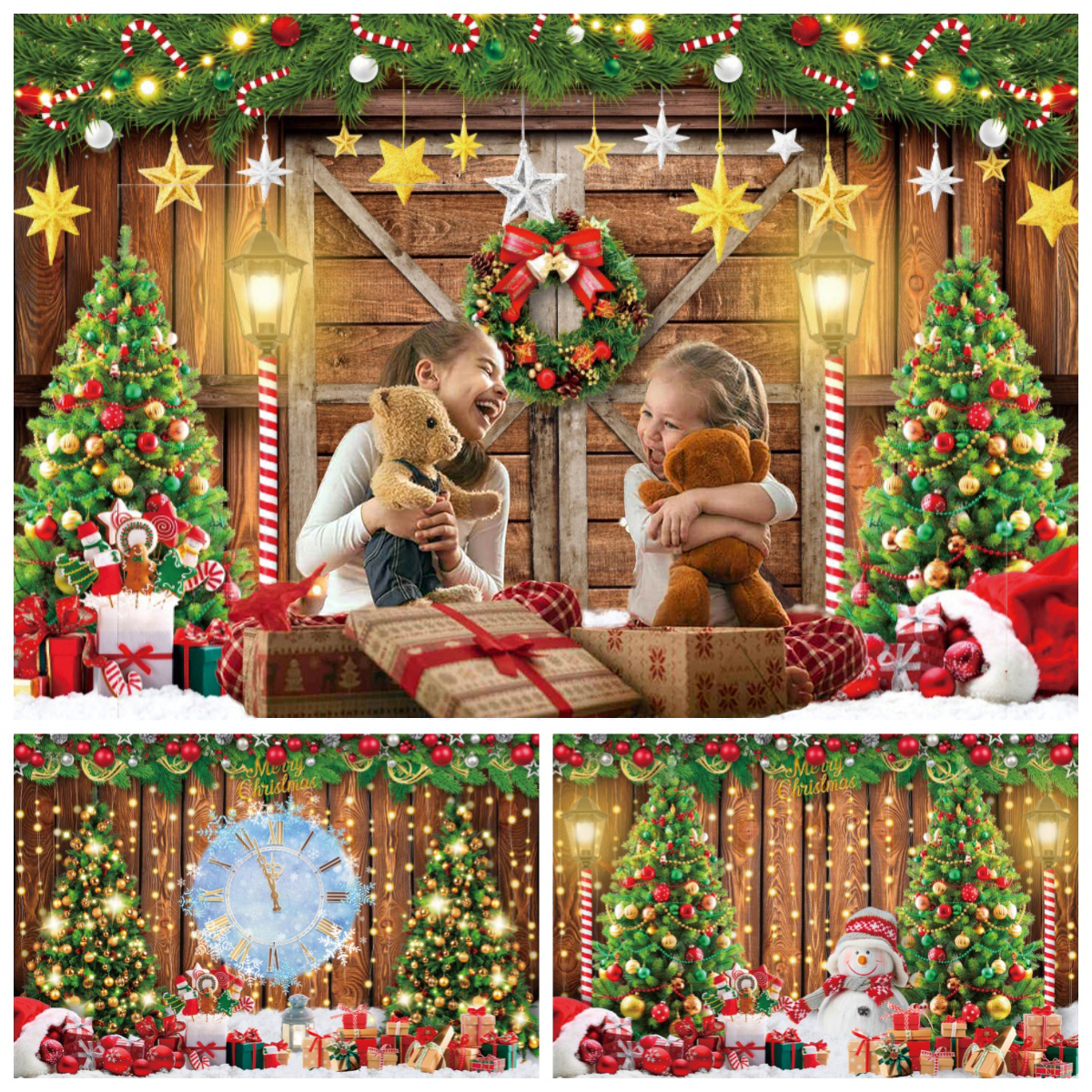 Winter Christmas Photography B - مراجعة Photography Lighting And Backdrop وسعره