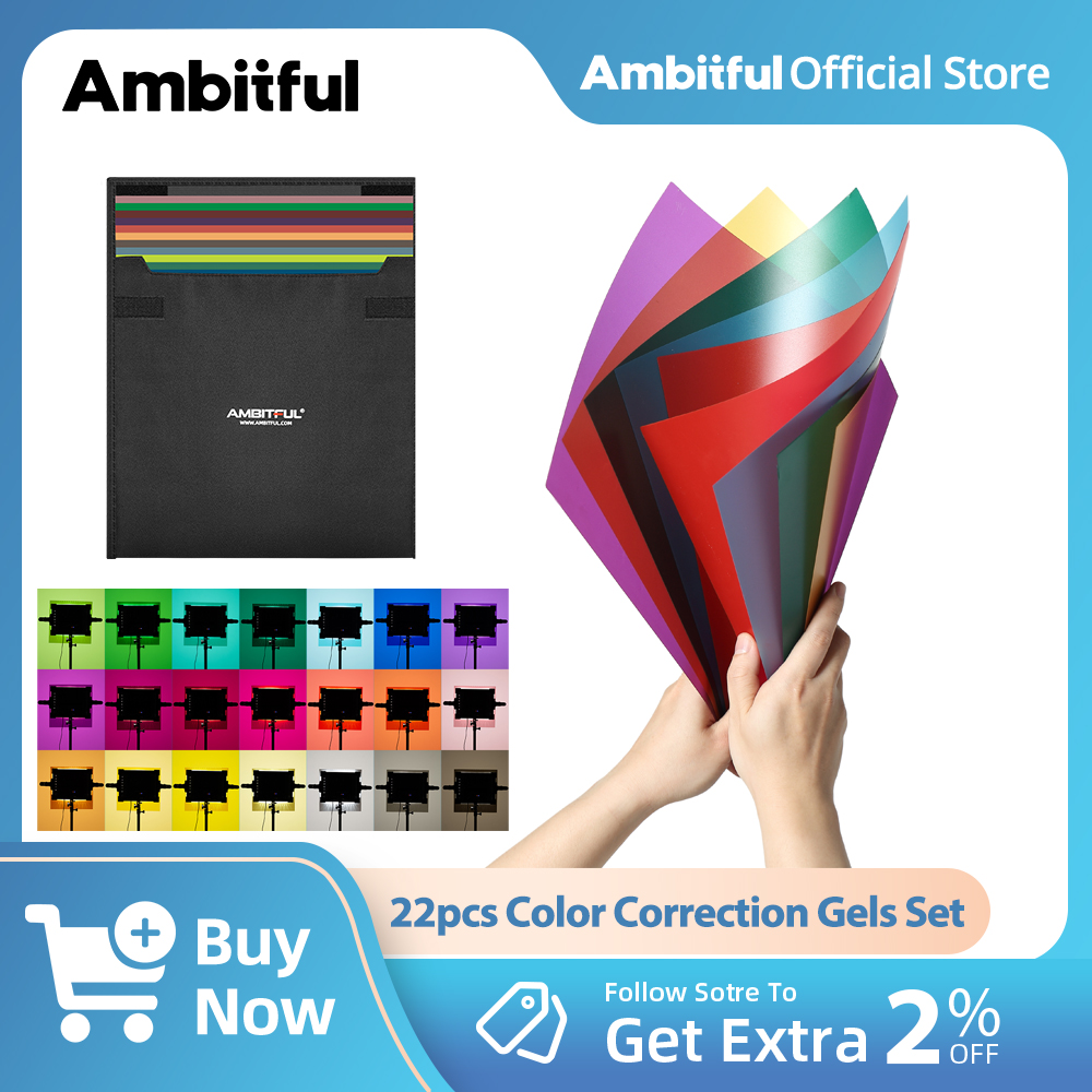 Color Gel Filter Film + Carryi - مراجعة Photography Lighting Styles وسعره