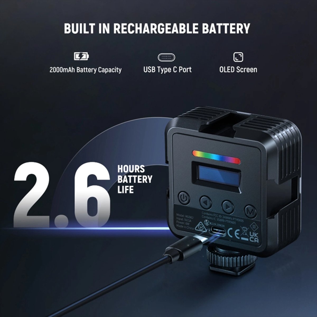 Top Magnetic RGB Video Light w - مراجعة Photography Lighting App وسعره