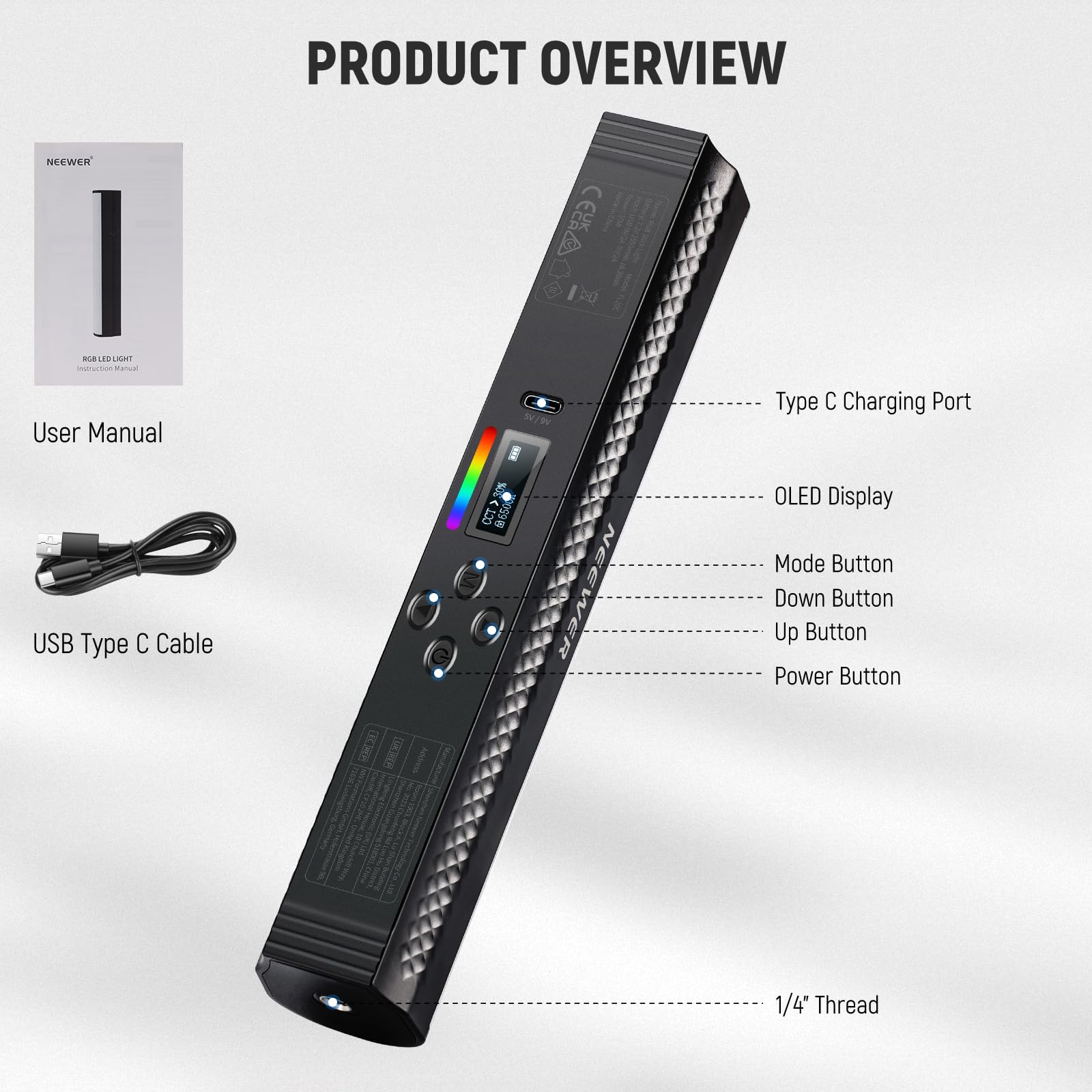 NEEWER RGB Light Wand with APP - مراجعة Photography Lighting App وسعره