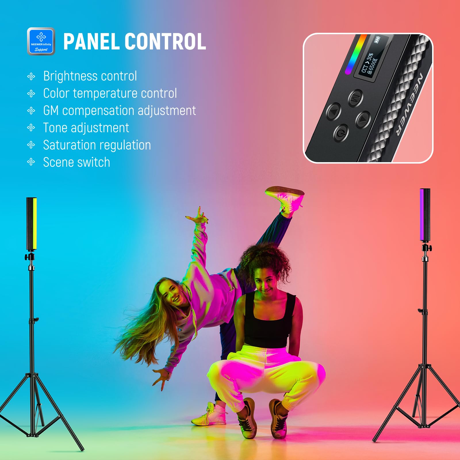 NEEWER RGB Light Wand with APP - مراجعة Photography Lighting App وسعره