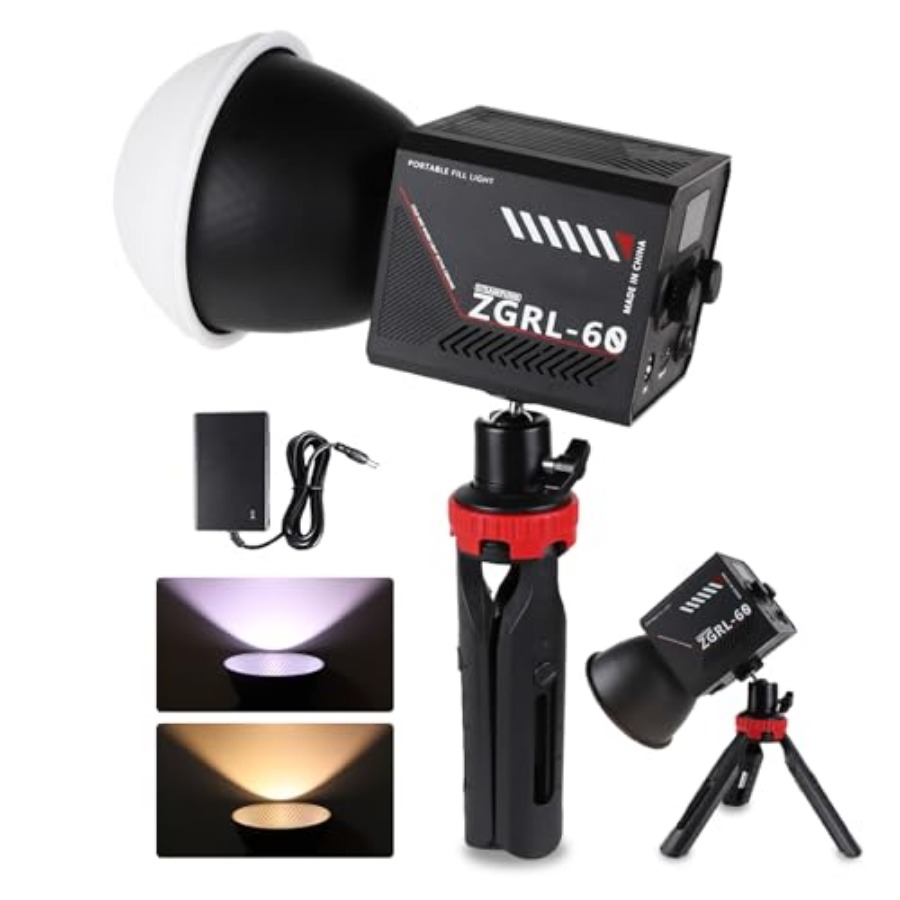 60W COB LED Video Light Handhe - مراجعة Photography Lighting For Studio وسعره