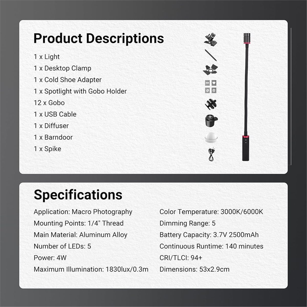 goodidea LED Light for Macro P - مراجعة Photography Lighting Angles وسعره