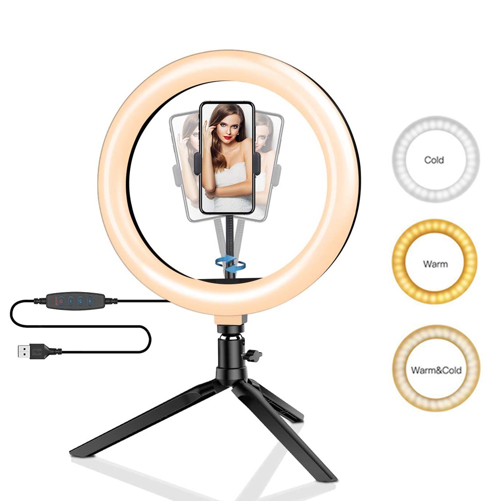 26cm 10 inch Led Ring Selfie L - مراجعة Photography Lighting Stick وسعره