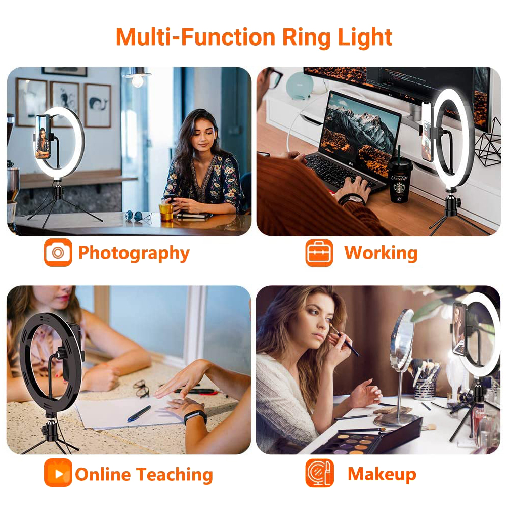 26cm 10 inch Led Ring Selfie L - مراجعة Photography Lighting Stick وسعره
