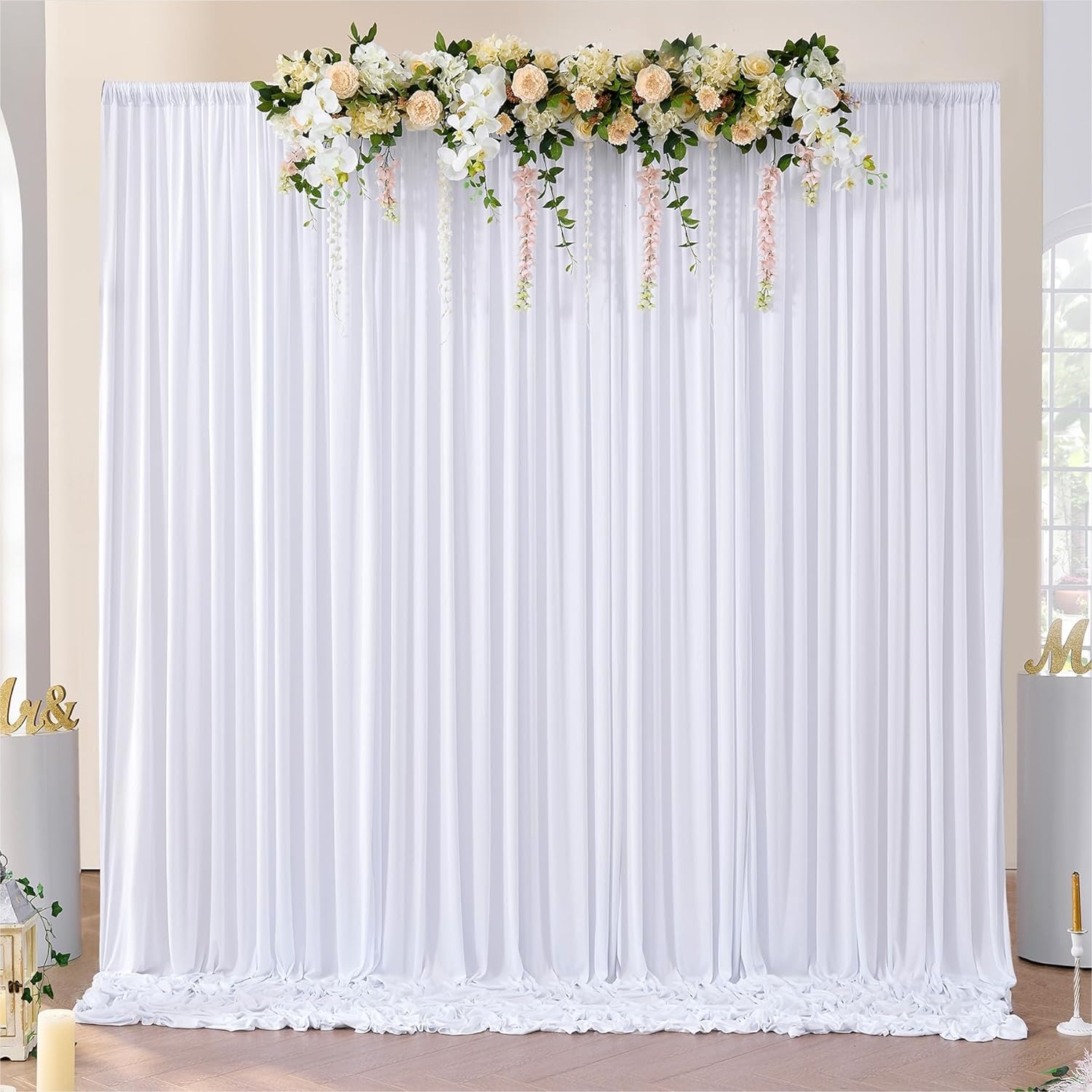 White Backdrop Curtains 10x10  - مراجعة Photography Lighting And Backdrop وسعره