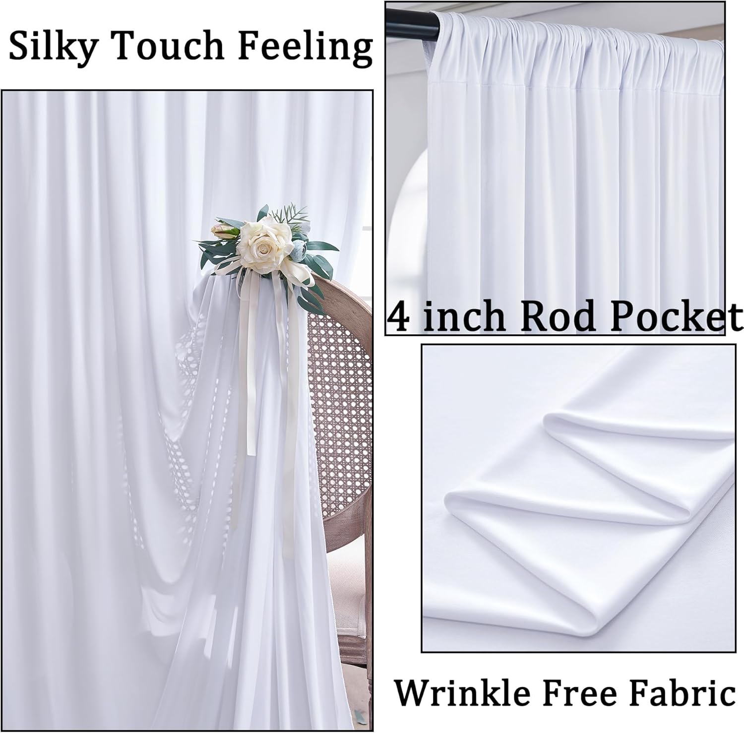 White Backdrop Curtains 10x10  - مراجعة Photography Lighting And Backdrop وسعره