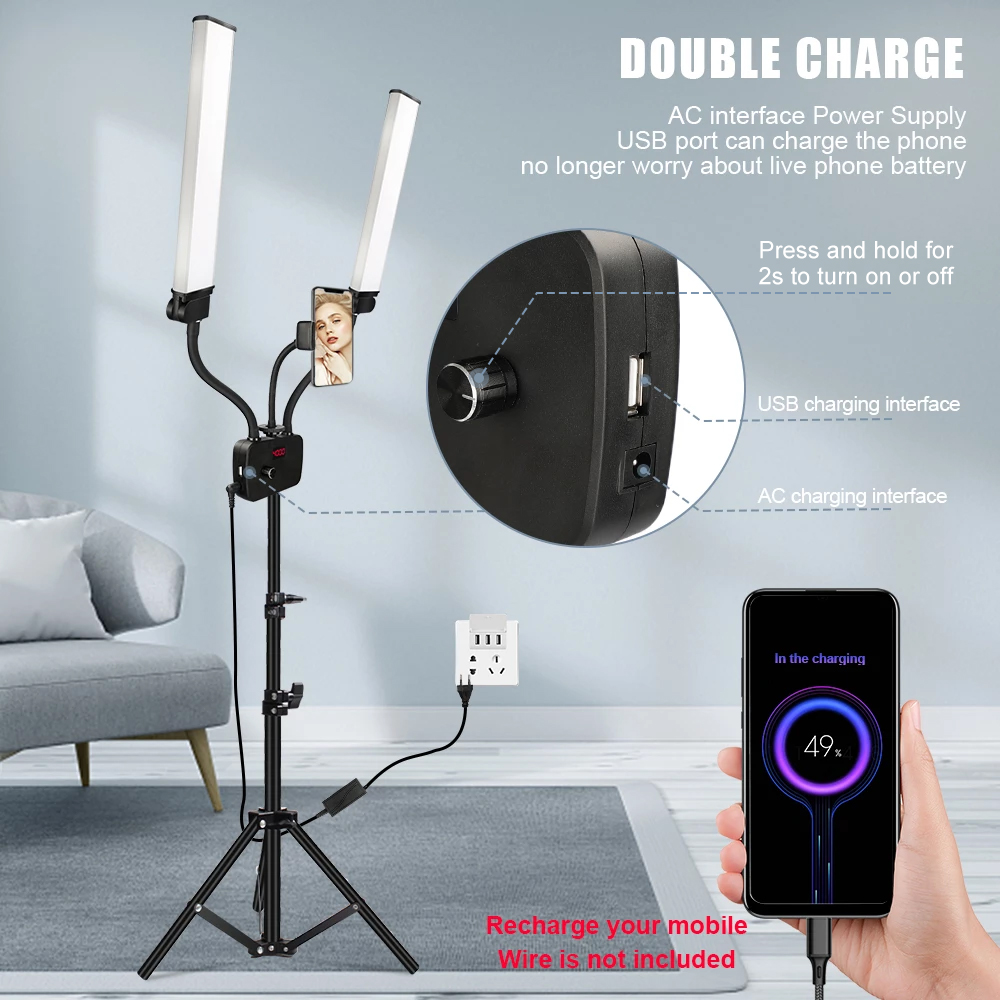 224LEDs Photographic Double Ar - مراجعة Photography Lighting Styles وسعره