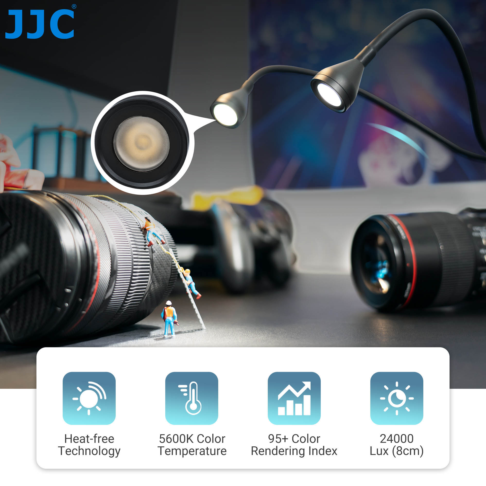 JJC LED Macro Arm Light with 1 - مراجعة Flower Photography Led Lighting Pack وسعره