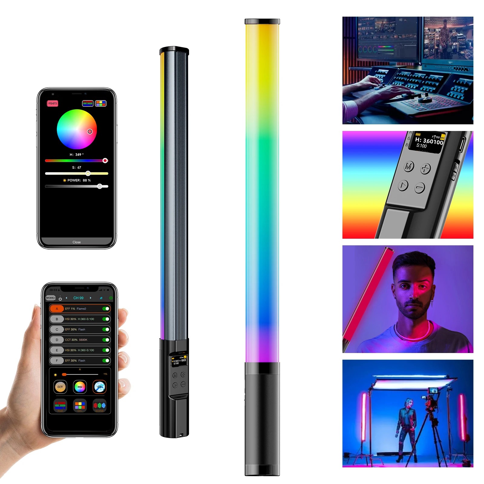 RGB Photography Light Wand Han - مراجعة Photography Lighting App وسعره