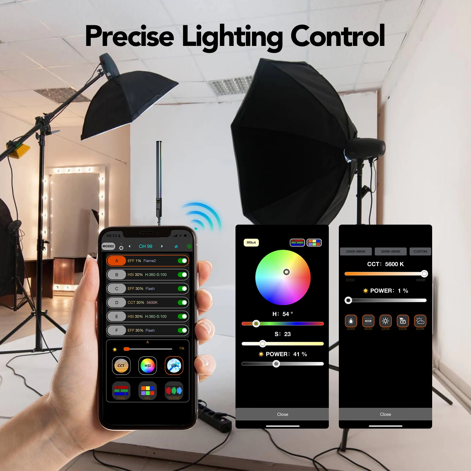 RGB Photography Light Wand Han - مراجعة Photography Lighting App وسعره