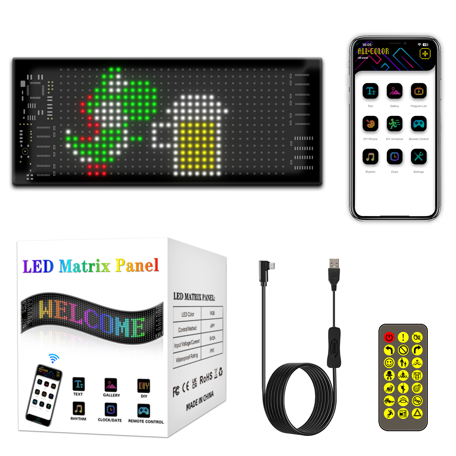 Programmable Flexible LED Sign - مراجعة Video Light Panel Led وسعره