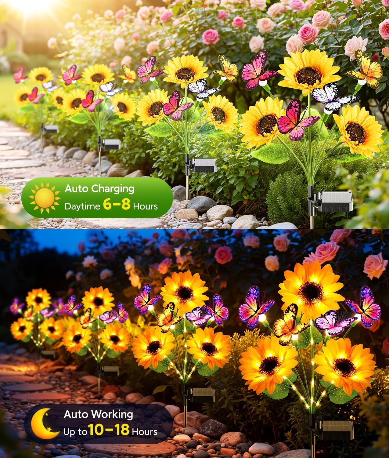 Solar Garden Lights Outdoor De - مراجعة Flower Photography Led Lighting Pack وسعره