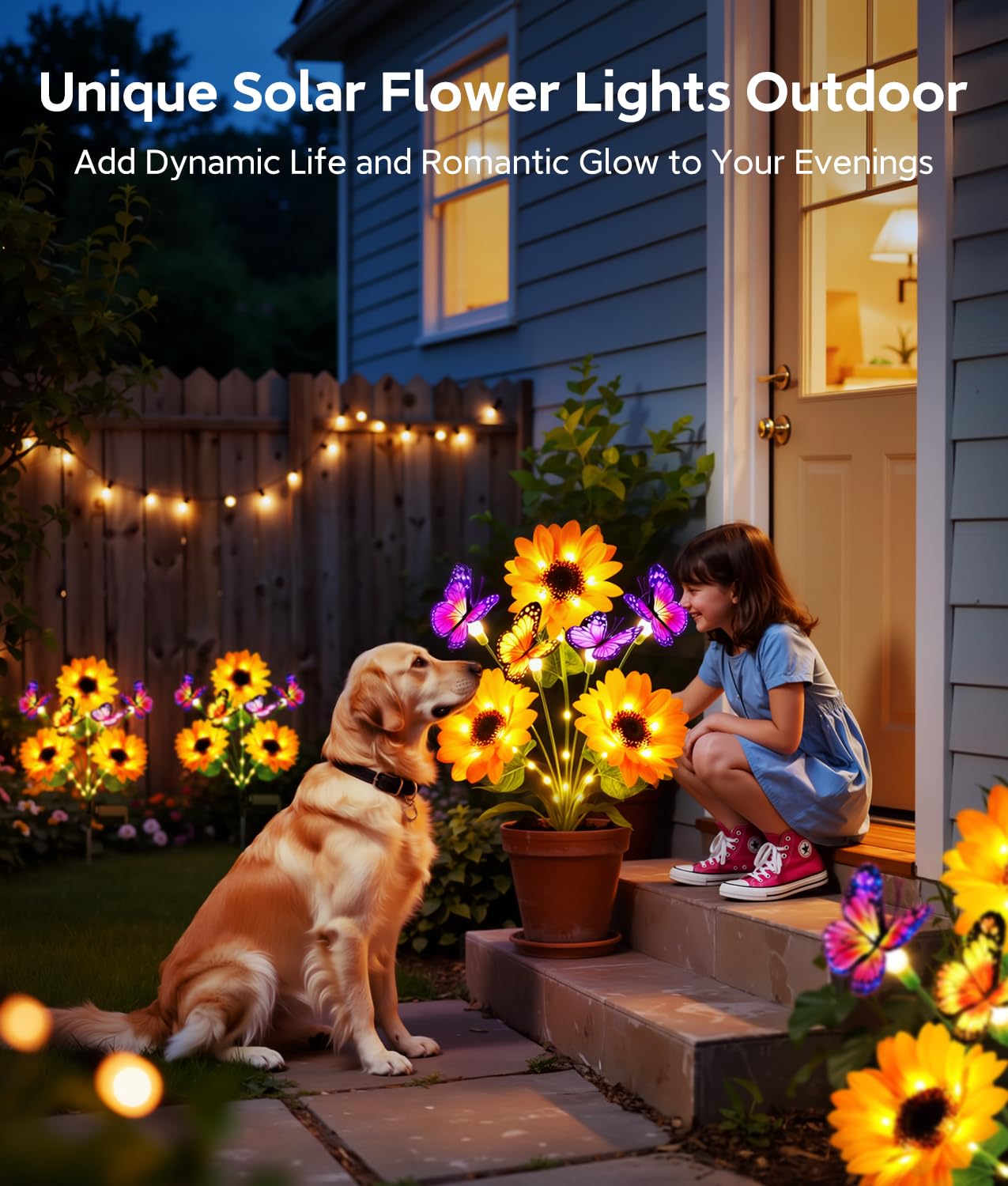 Solar Garden Lights Outdoor De - مراجعة Flower Photography Led Lighting Pack وسعره