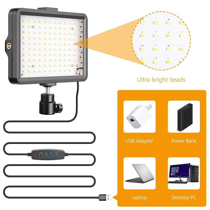 LED Video Light Dimmable Selfi - مراجعة Video Light Panel Led وسعره