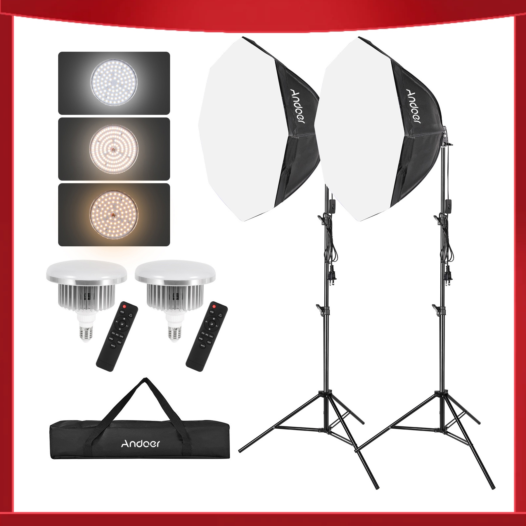 Andoer Studio Photography Ligh - مراجعة Portrait Photography With Lighting وسعره