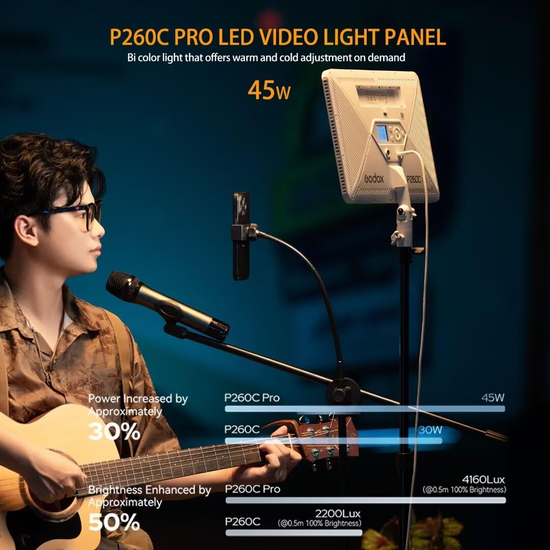 Godox P260C Pro LED Video Ligh - مراجعة Video Light Panel Led وسعره