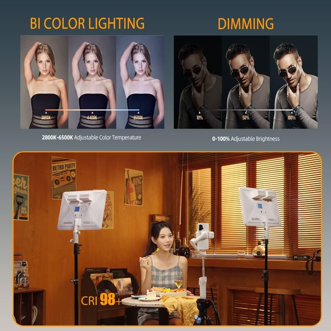 Godox P260C Pro LED Video Ligh - مراجعة Video Light Panel Led وسعره