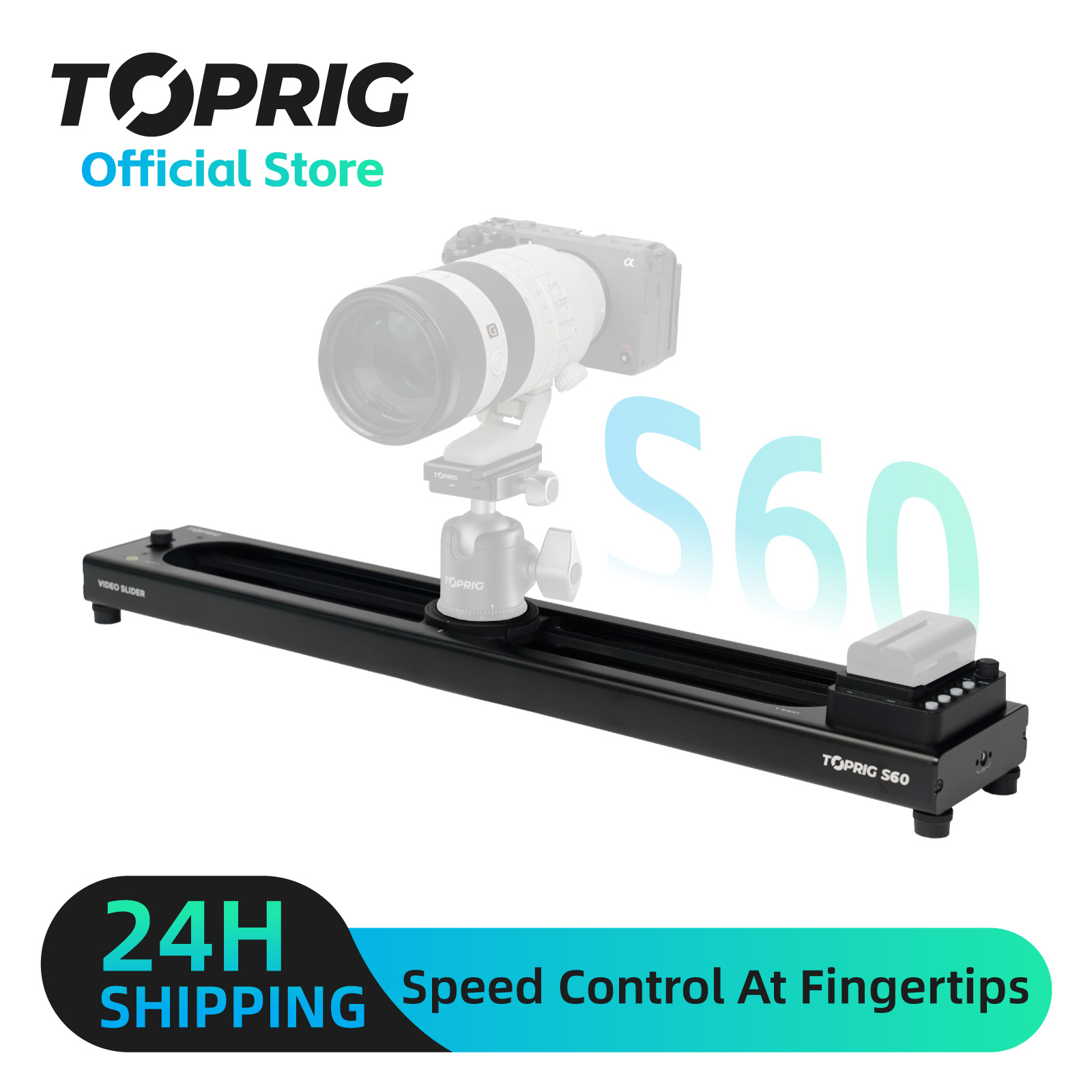 Toprig S60 Video slider camera - مراجعة Photography Loop Lighting وسعره