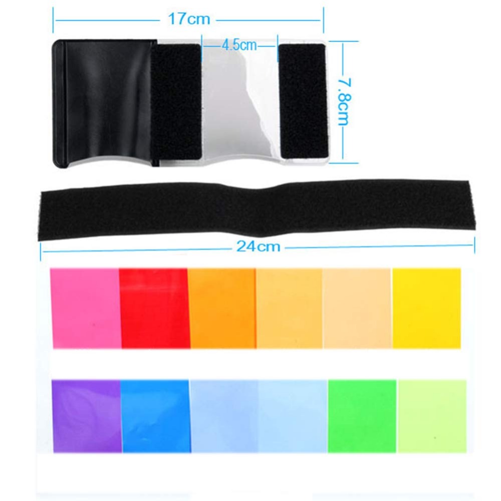 12 Colors Camera Flash Gels Li - مراجعة Portrait Photography With Lighting وسعره