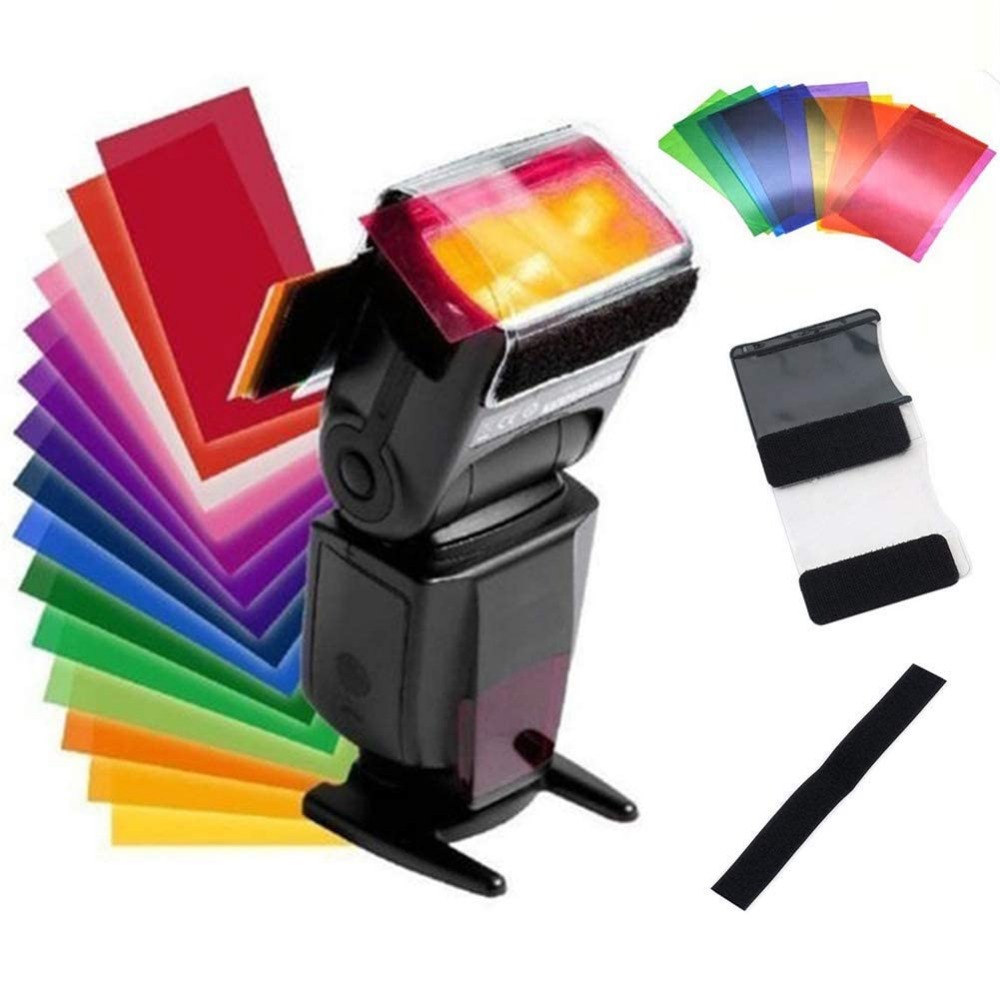 12 Colors Camera Flash Gels Li - مراجعة Portrait Photography With Lighting وسعره