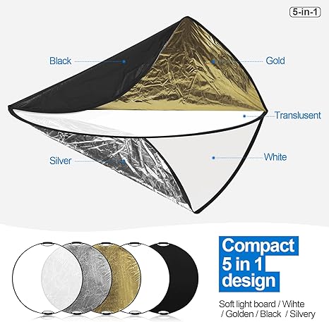 43Inch/110cm Photography Light - مراجعة Photography Lighting Reflector وسعره