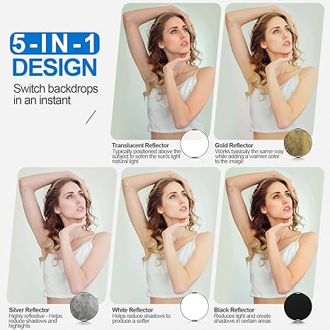 43Inch/110cm Photography Light - مراجعة Photography Lighting Reflector وسعره