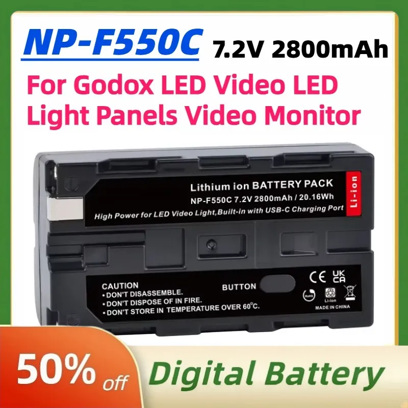 NP-F550C NP-F550 F570 Battery  - مراجعة Video Light Panel Led وسعره